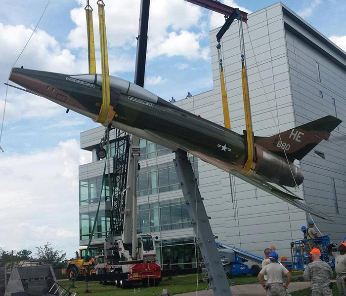 The Crane Rental Now team lifting an aircraft